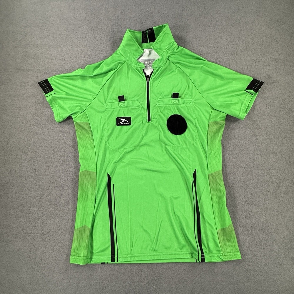 Soccer Referee Jersey Adult Small Women's Cut Green And Black Score